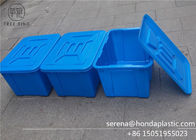 C614l Kapaklı İstiflenebilir Mavi Plastik Saklama Kapları / Kapak 670 * 490 * 390 Mm