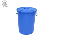 100 litre küçük plastik çöp kapaklı / çelik çerçeve kafes ve tekerlek kırmızı veya mavi