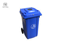 Özelleştirilmiş Geri Dönüşümlü Locakable Çöp Wheelie Bin 240l Mavi Şişe Kapaklı Kilitli