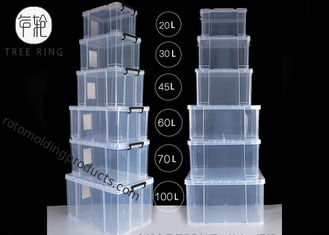 32 Litre Şeffaf Plastik Katlanabilir Konteyner, Gıda Sınıfı Plastik İstifleme Kasaları