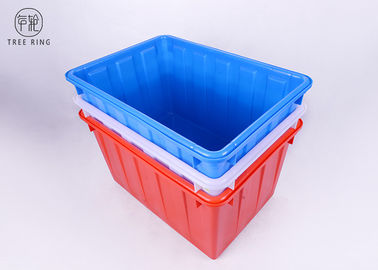 W120l Baskılı İstiflenebilir Güçlü Plastik Saklama Kapları HDPE Enjeksiyon Kalıplı