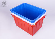 W140 Tekstil Plastik Kutu Kutuları, Mavi / Kırmızı Endüstriyel İstifleme Büyük Plastik Küvetler