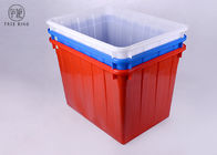 Büyük Katı Yerleştirme Plastik Kutuları, Kırmızı / Mavi Plastik Saklama Kapları Geri Dönüşüm