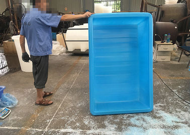 Hydroponic Growing100 Galon İçin Üstü Açık Mavi Dikdörtgen Büyük Plastik Gölet Küvetler