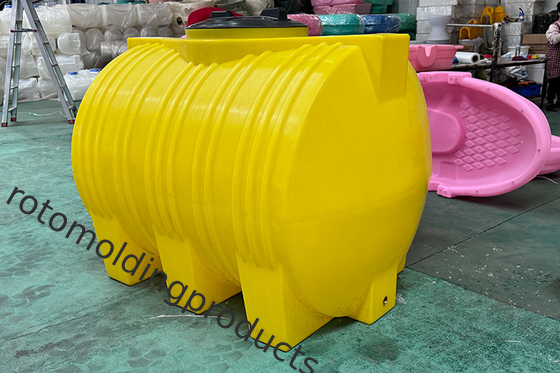 Yağmur suyu toplama için 500L serbest duran özel rotomolded eliptik yatay su depolama tankları