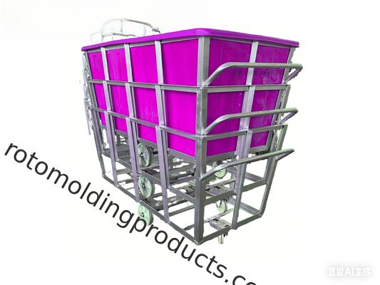2866 lbs 1300L Rotomolded LLDPE kumaş arabası.